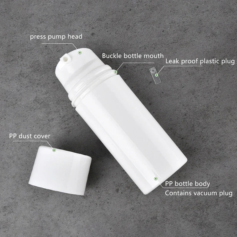 30-150ml Vacuum Pump Bottles | Empty Refillable Travel Dispensers for Creams, Lotions, and Gels