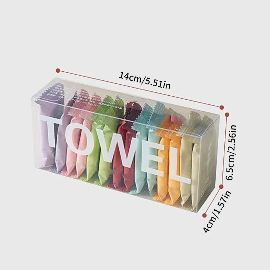 14/7PCS Disposable Compressed Towel Set | Portable Cotton Travel Towel for Face and Body