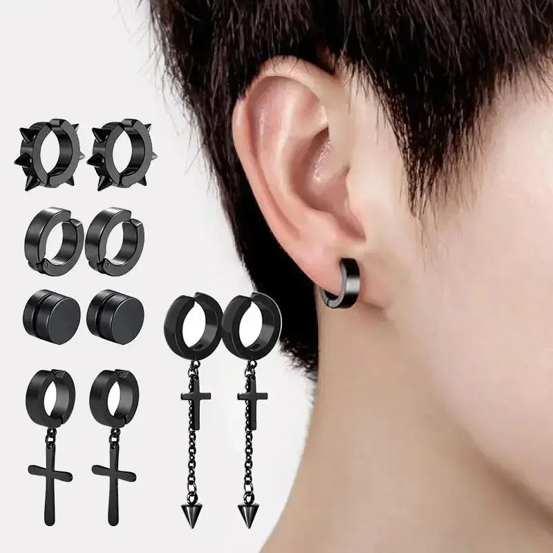 Clip-On Earrings Stainless Steel Round Ear Clip | No Piercing Fashion Jewelry
