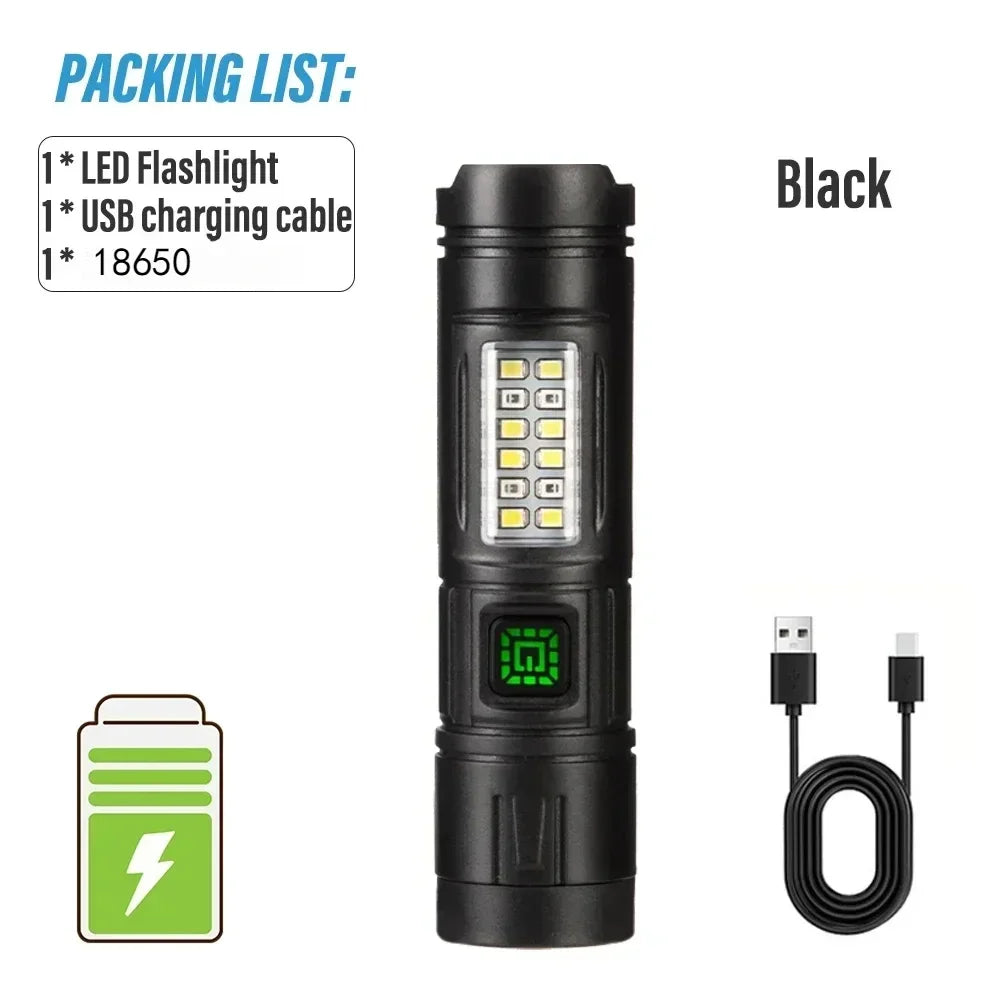 Rechargeable LED Flashlight 600 Lumen | Waterproof Camping & Emergency Torch