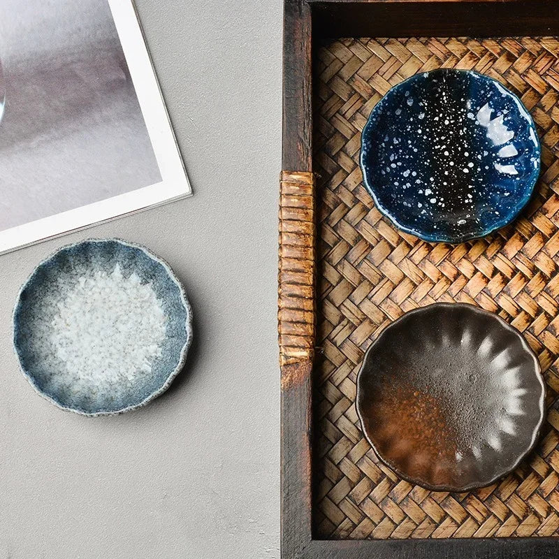 Japanese Sauce Dish | Ceramic Seasoning Dish for Barbecue and Snacks