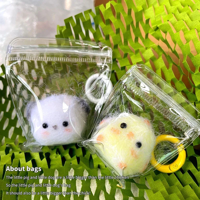 Cute Animal Squeeze Toy Stress Relief Keychain | Kawaii Silicone Pinch Toy