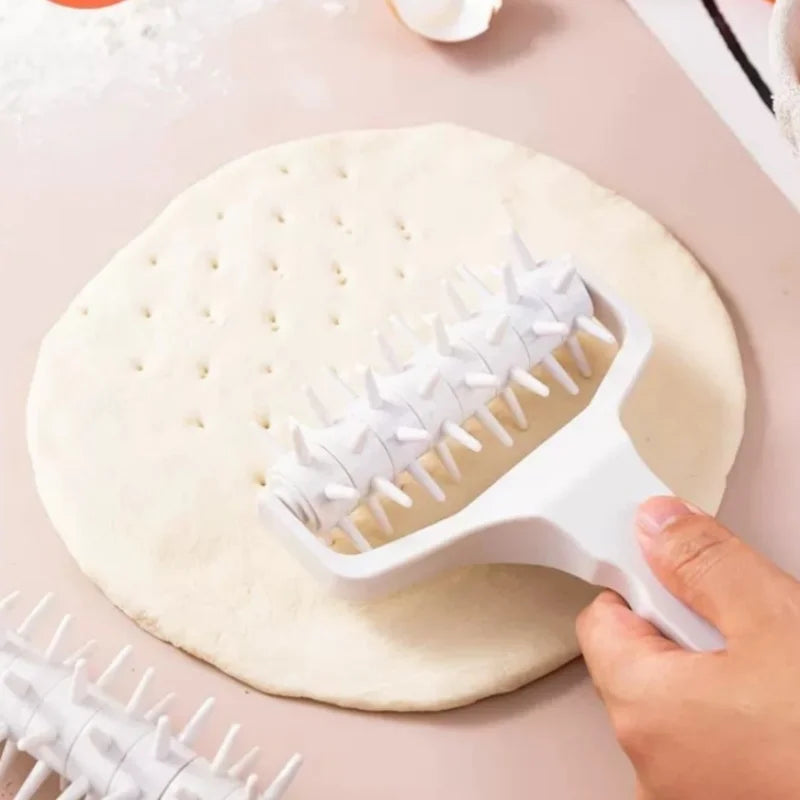 Pizza Dough Docker Roller | Plastic Pastry Perforator Wheel for Baking