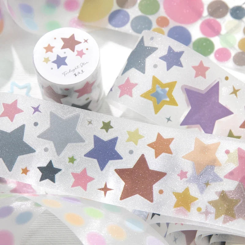 Star Cloud Masking Tape 5x200cm | Decorative Scrapbooking Tape Roll