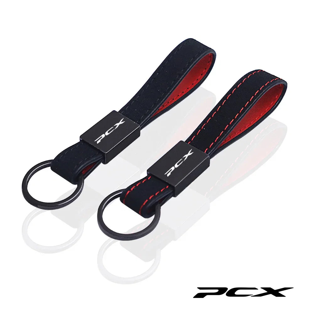 PCX Motorcycle Keychain | Leather Key Ring for Honda PCX125 PCX150 PCX160