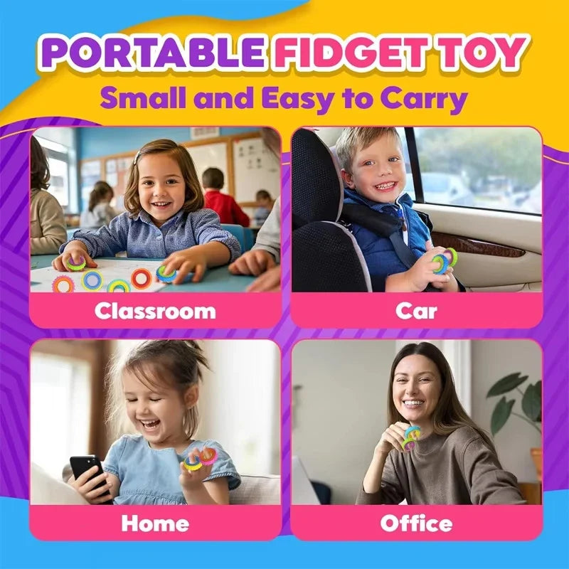 Rotating Fidget Ring | Sensory Stress Relief Toy for Adults and Kids