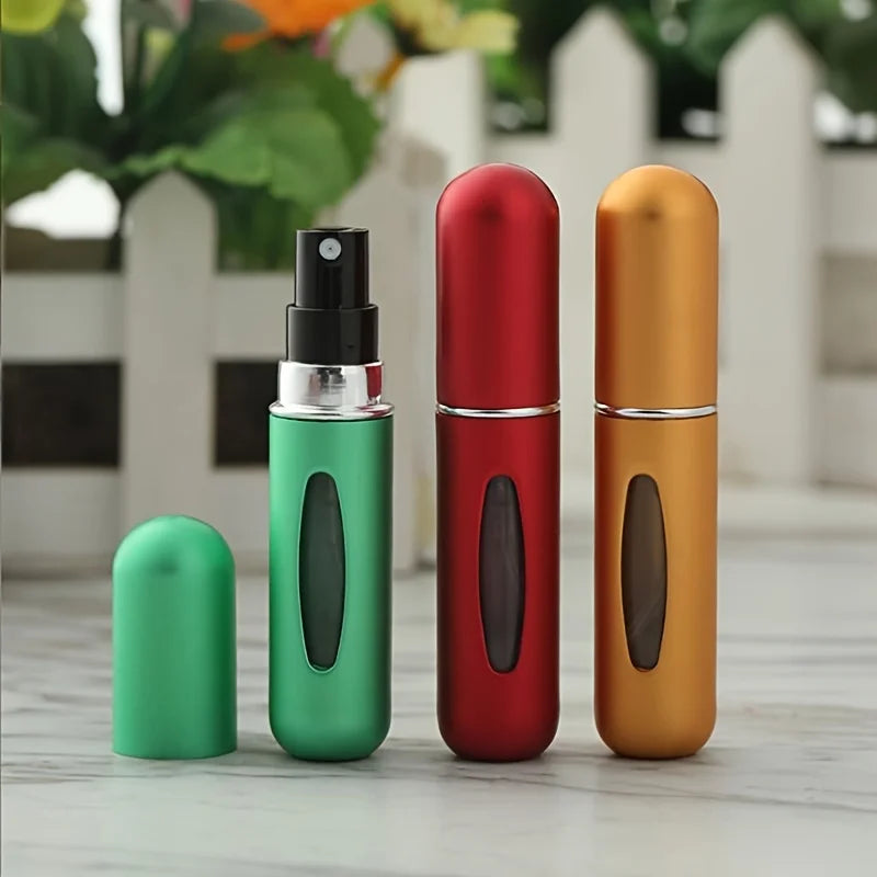 5ml Round-Head Perfume Refill Bottle | Bottom-Fillable Mini Press Spray