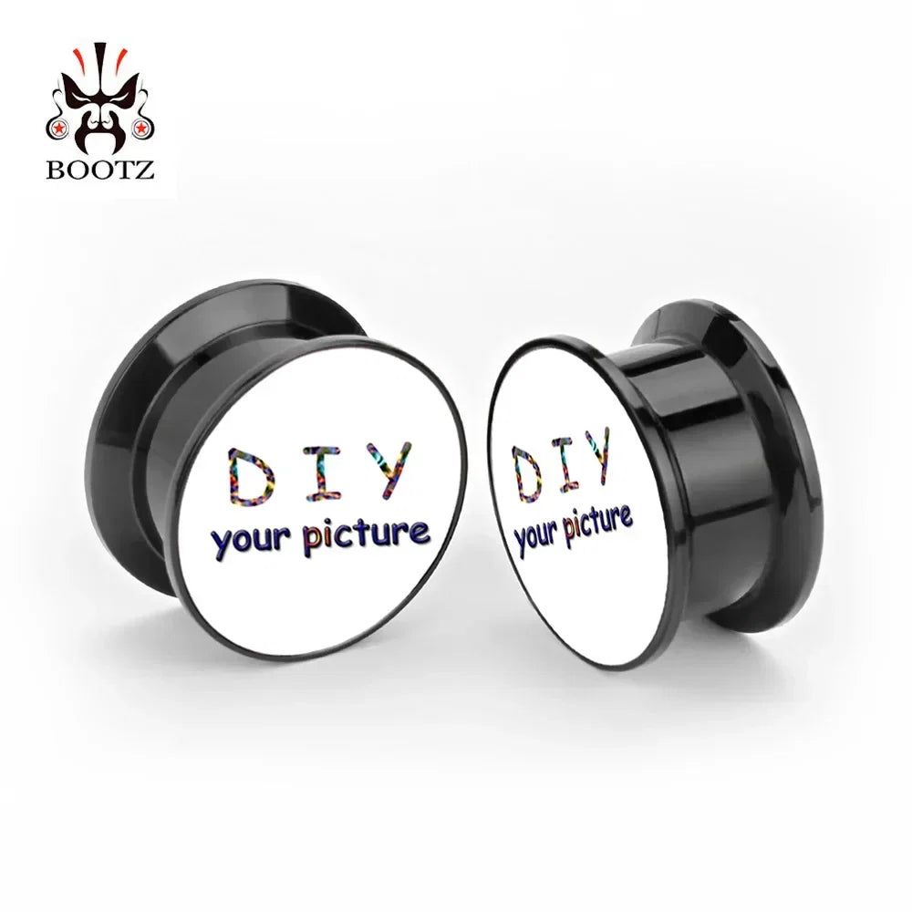 KUBOOZ Acrylic Custom Ear Plugs Tunnels | Fashion Body Jewelry Ear Gauges