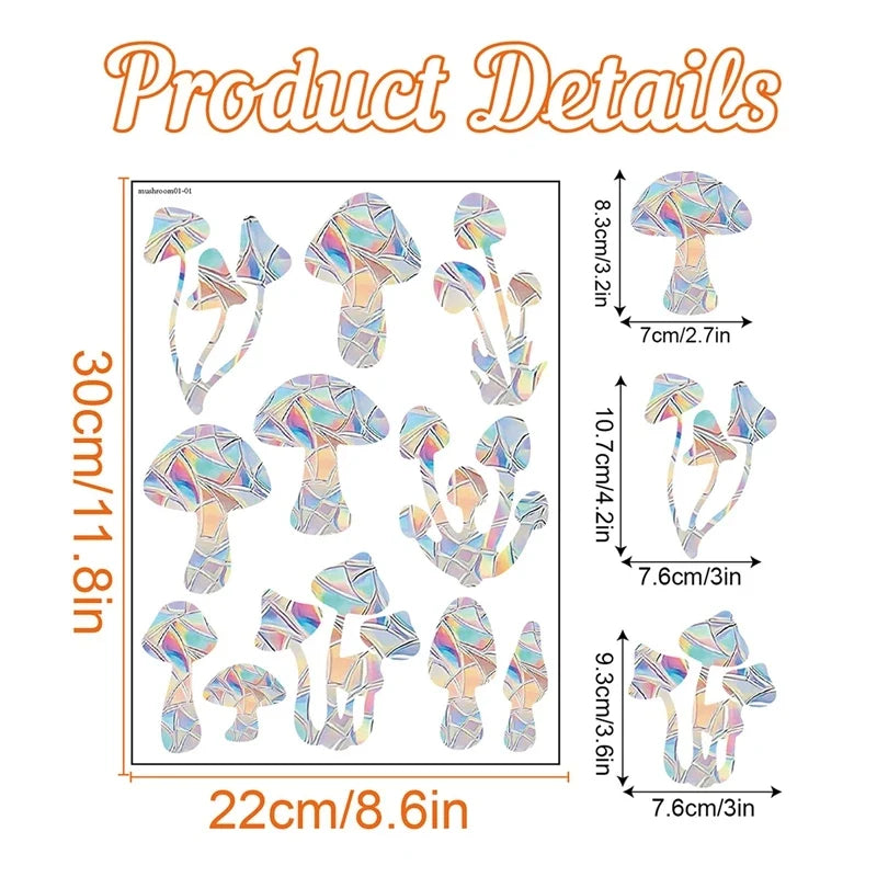 Rainbow Suncatcher Window Stickers | PVC Cat Butterfly Prism Glass Decal