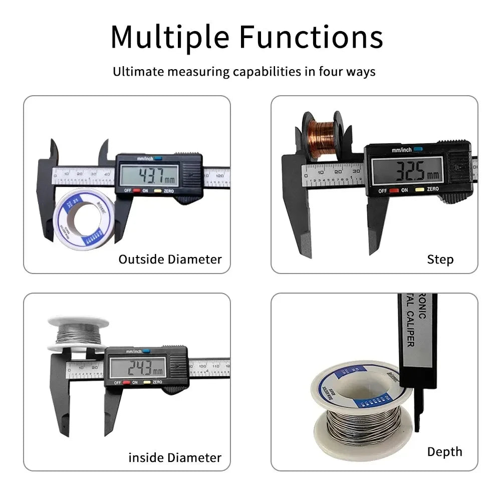 Digital Caliper 150mm | Electronic Carbon Fiber Measuring Tool