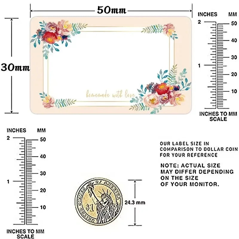 Sunflower Sticker Roll Pack | 50-250 Custom Name Labels for Home Organizing