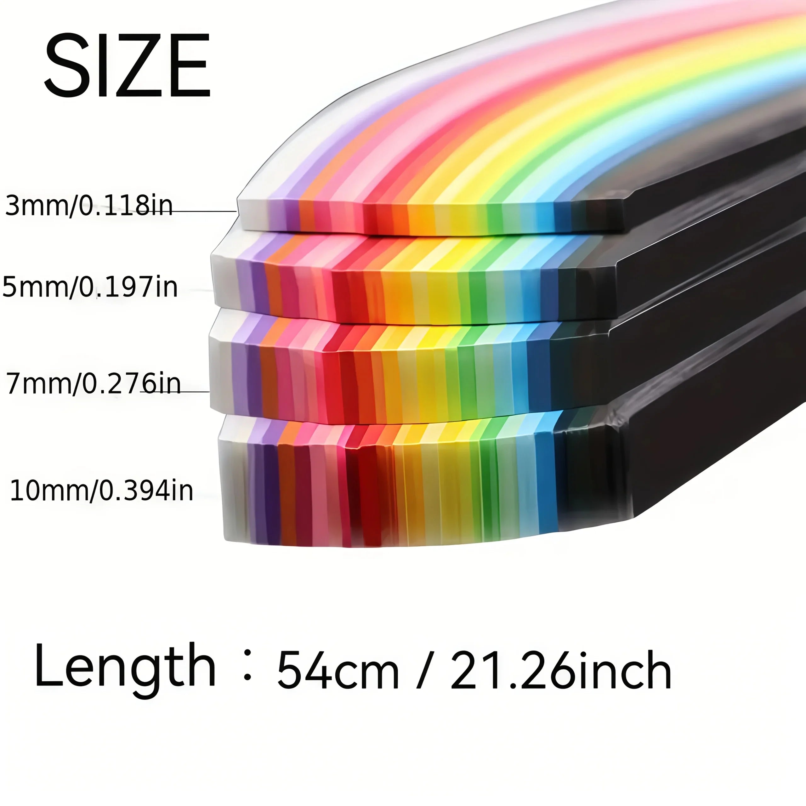 36 Colors Paper Strips Set | Rainbow Craft Paper for DIY Art Projects
