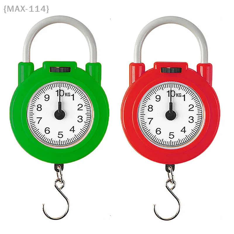 Portable 10kg Hanging Mechanical Scale | Luggage & Kitchen Weight Tool