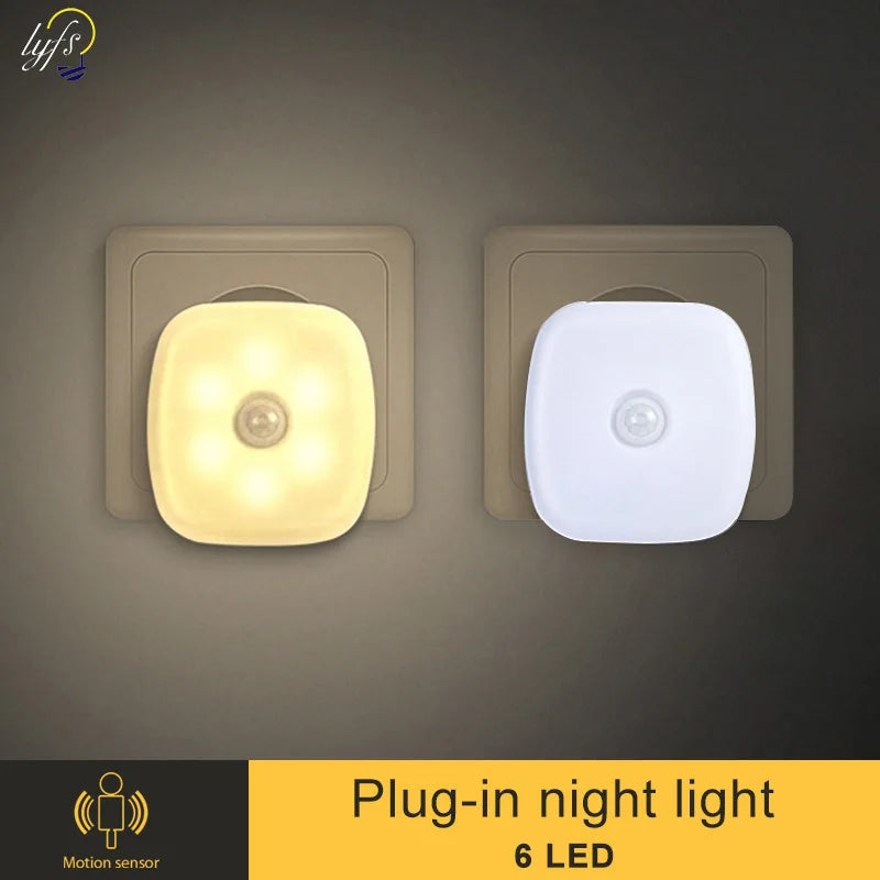LED Motion Sensor Night Light | Plug-In Automatic Lamp for Hallway Closet