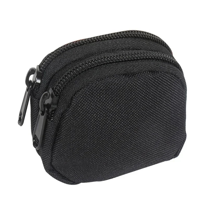 Nylon Double Zipper Coin Purse | Tactical Molle Pouch for Men