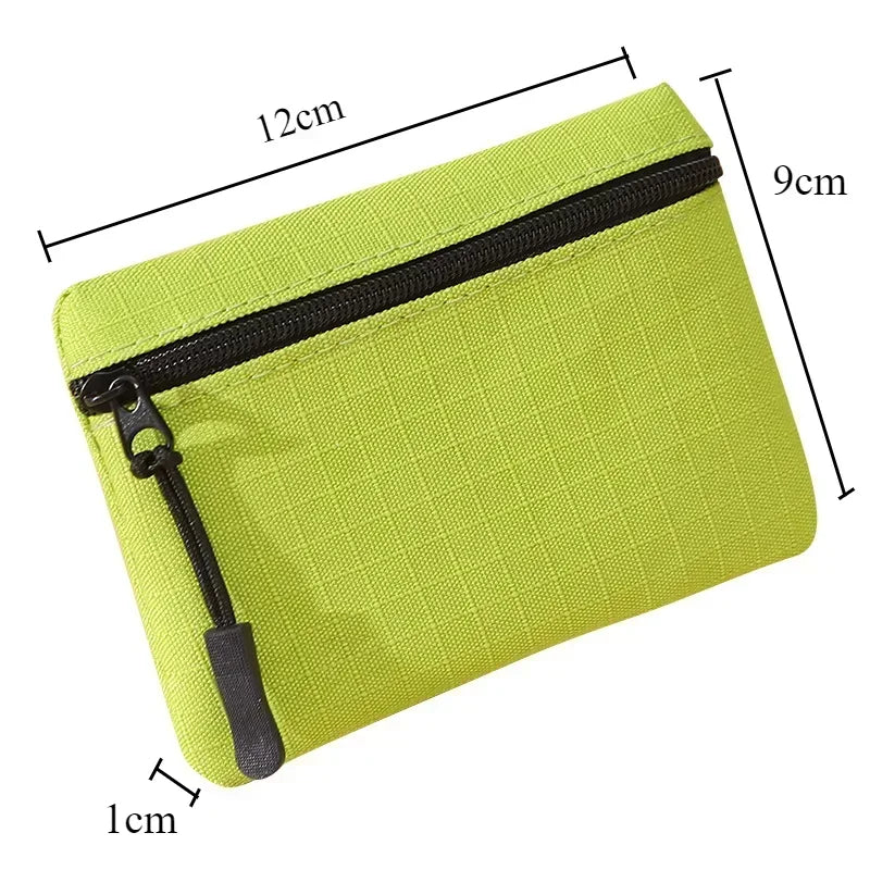 Women Mini Zippers Canvas Coin Purse | Compact Wallet with Keychain