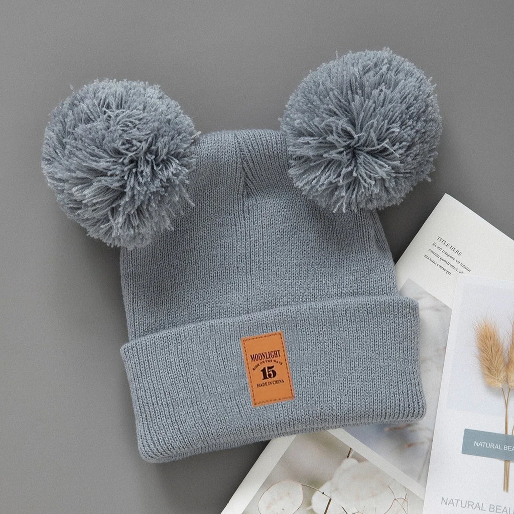 Baby Knit Pom Pom Hat | Warm Winter Cap for Toddlers