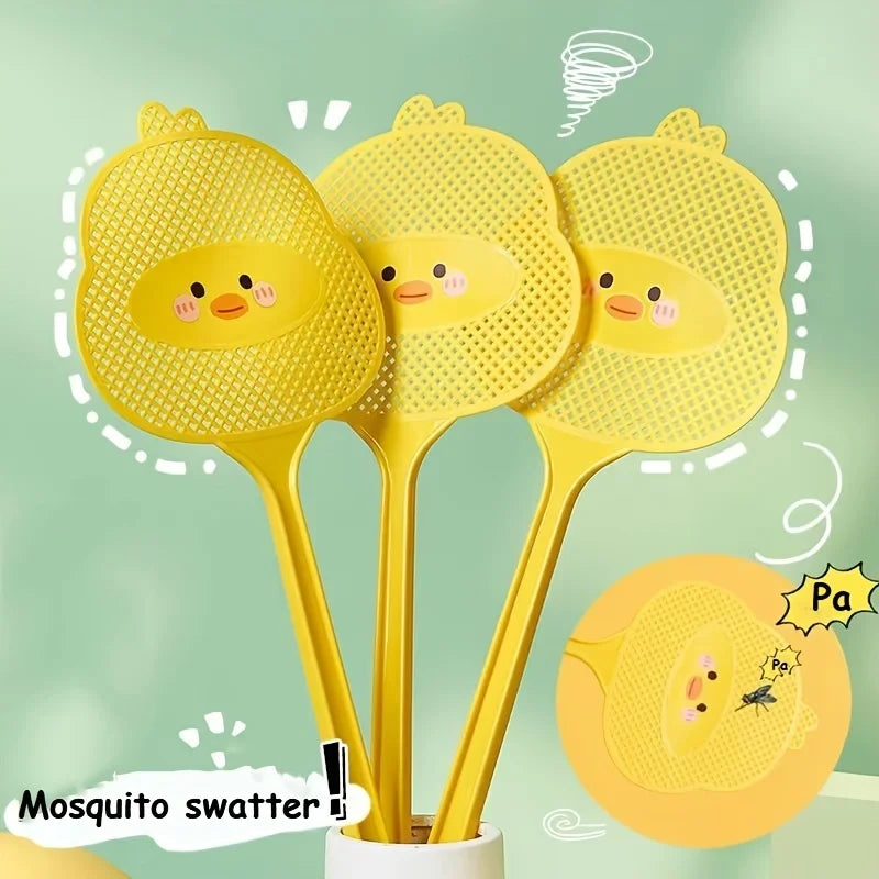 1pc Cute Cartoon Fly Swatter with Extended Handle | Durable Mosquito Killer