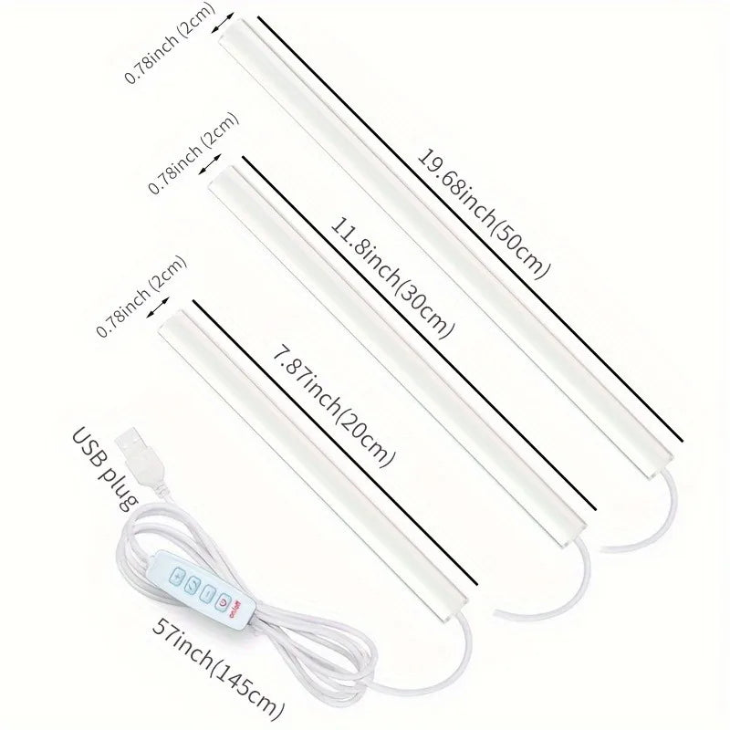 LED Light Under Cabinet Lights | USB Dimmable 3 Color Magnetic Strip