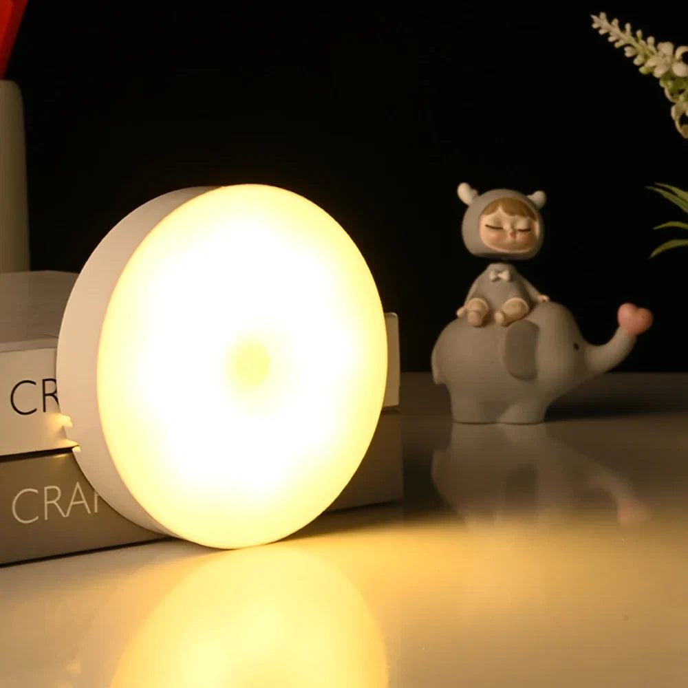 8LED Motion Sensor Night Light | USB Rechargeable Automatic Night Lamp for Bedroom