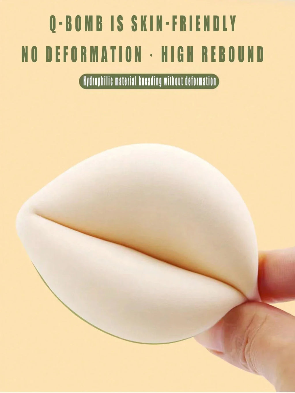 1/2Pcs Soft Non-Eating Foundation Sponge Puff | High Density & Bouncy Makeup Sponge