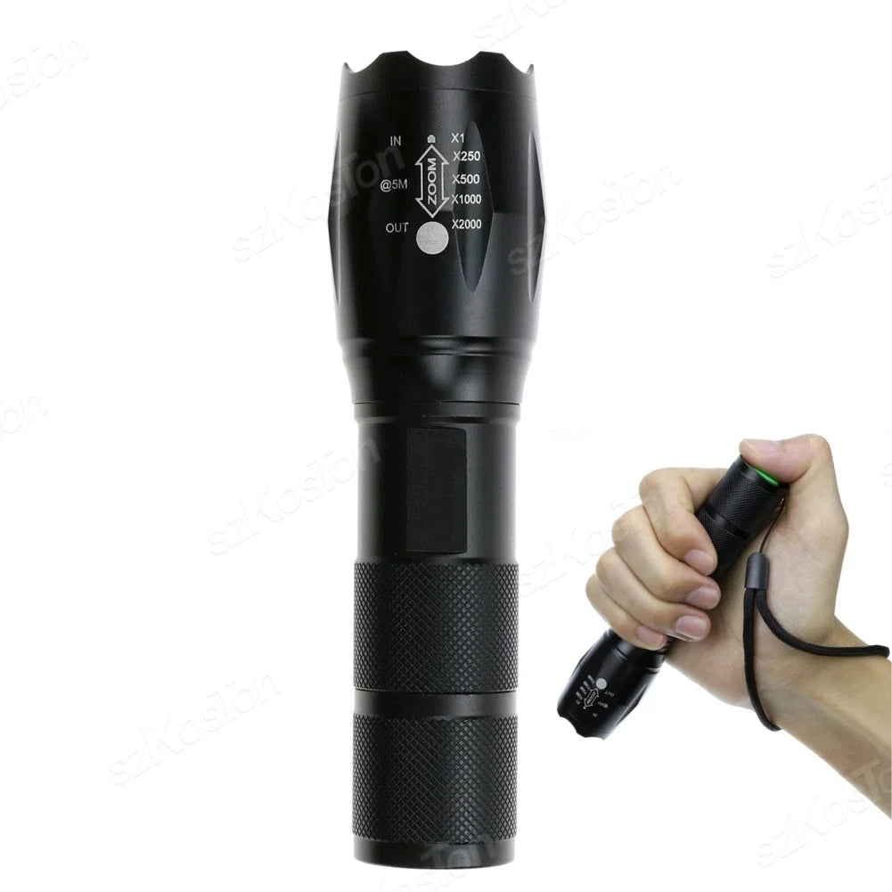 High Power LED Flashlight | Zoomable Aluminum Alloy Camping Torch