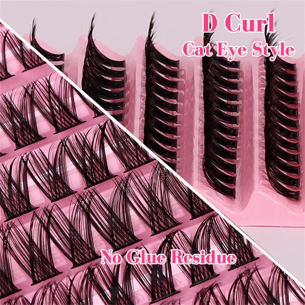 120pcs Cluster Lashes 8-16mm | DIY Natural Look Fluffy Eyelash Extensions