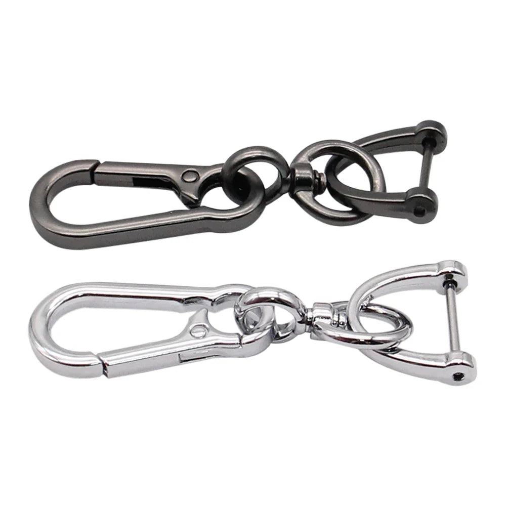 Anti-Lost Car Key Pendant | Creative Simple Stainless Steel Keychain with Strong Carabiner