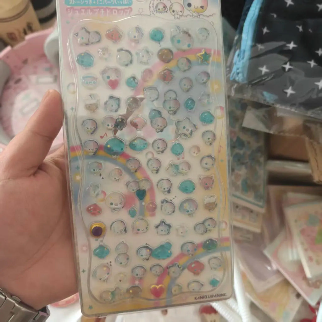 Cartoon Japanese 3D Crystal Relief Stickers | DIY Decoration for Phone, Water Cup, and Gifts