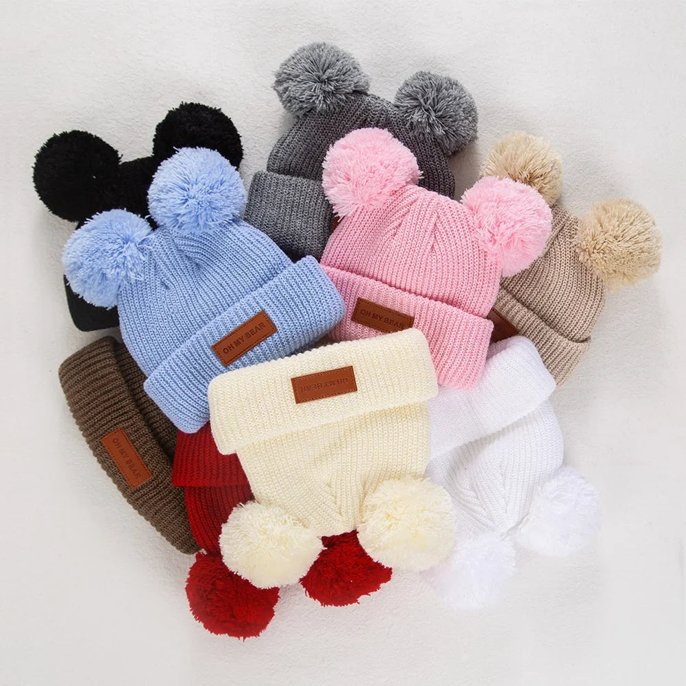Solid Knit Baby Beanie | Unisex Infant Hat for Fall and Winter