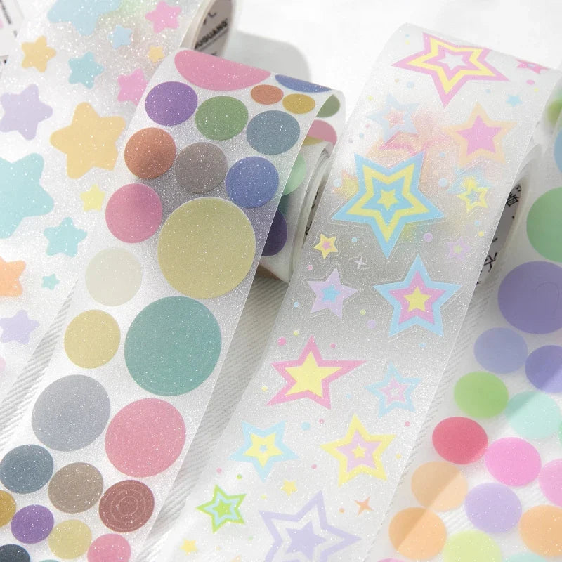 Star Cloud Masking Tape 5x200cm | Decorative Scrapbooking Tape Roll