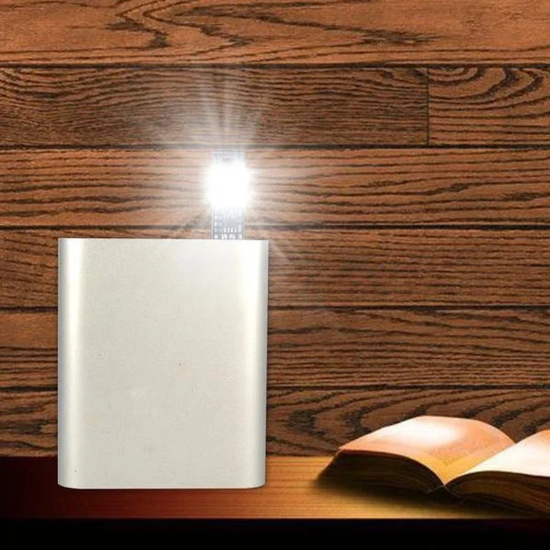 Mini USB Card Light | 6 LED Touch Dimming Keychain Night Light