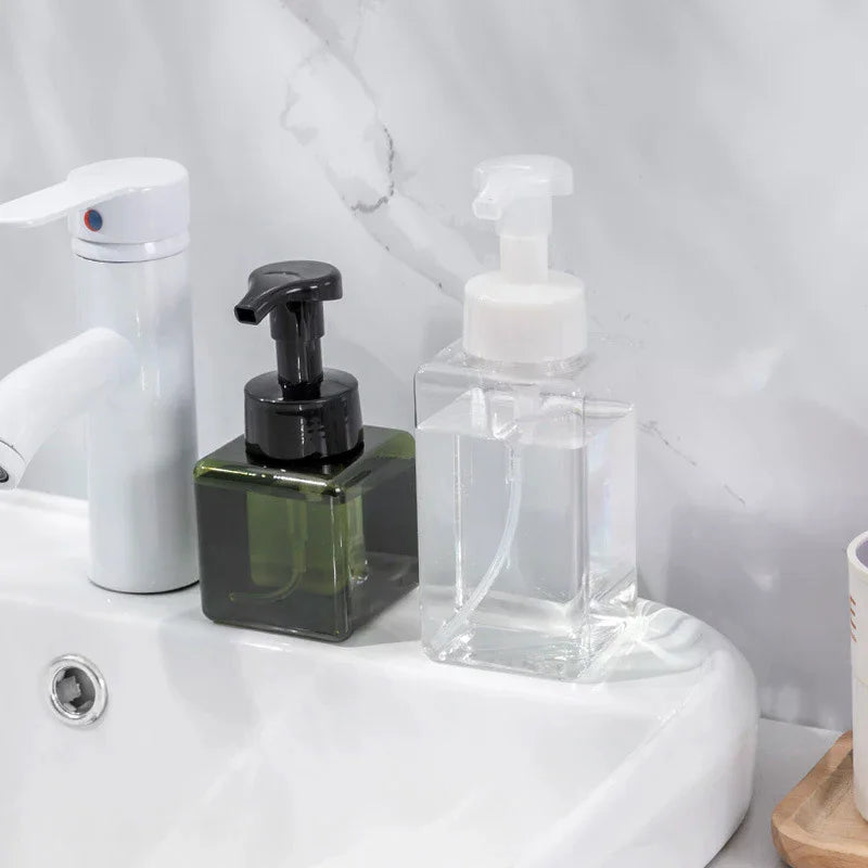 Portable Foam Soap Dispenser | Manual Press Pump Bottle for Bathroom and Travel