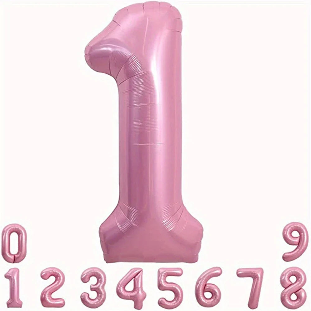 40-Inch Pink Foil Number Balloon | Birthday Party Decoration