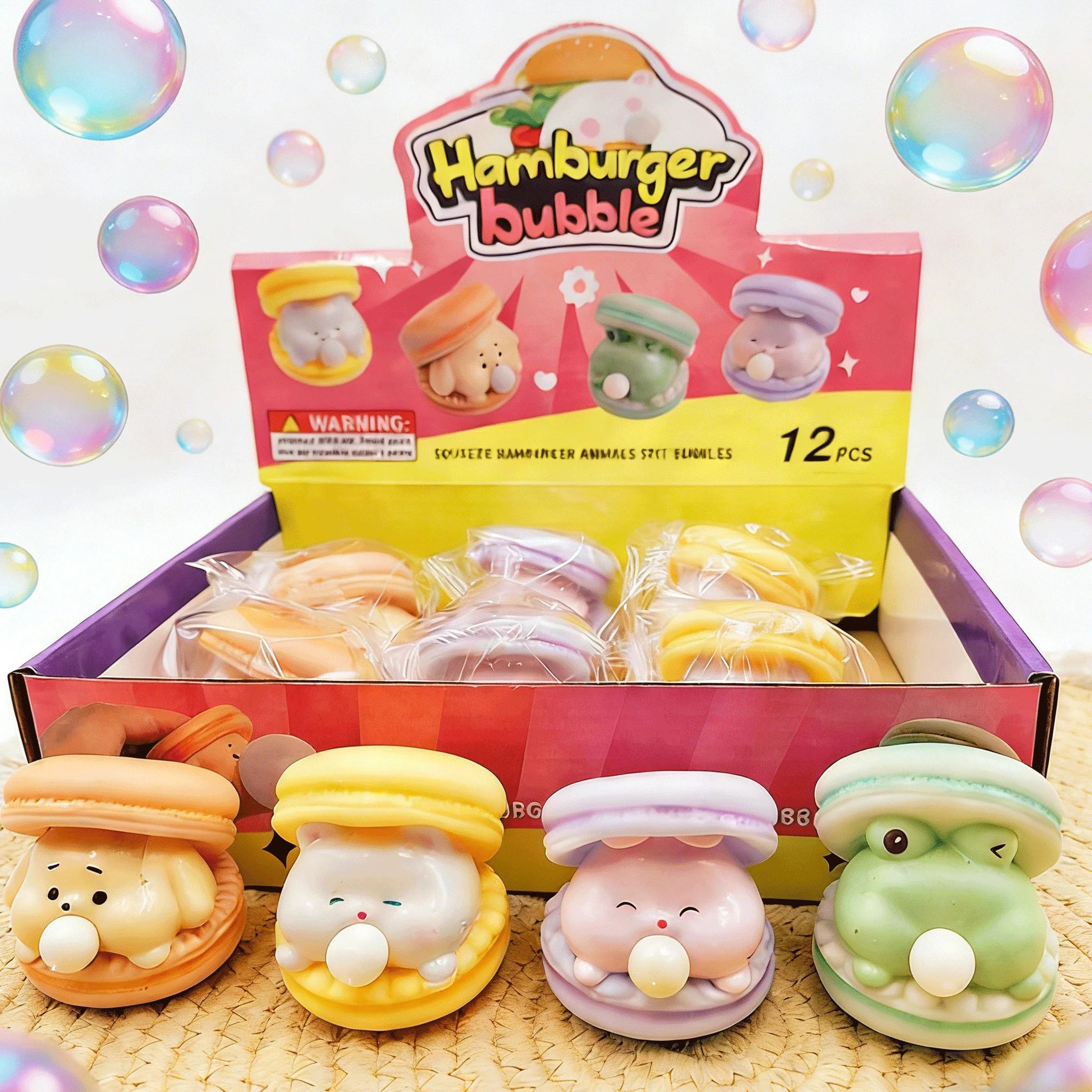 Funny Frog Spitting Bubble Stress Toy | Cute Desk Squeeze