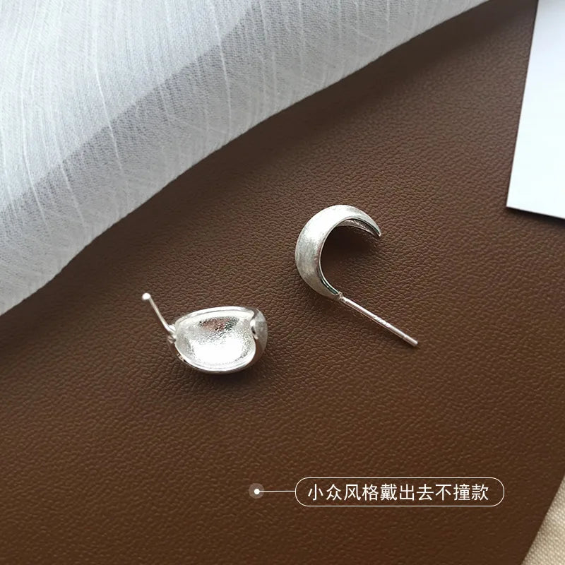925 Sterling Silver Frosting Stud Earrings | Classic Wedding Jewelry for Women