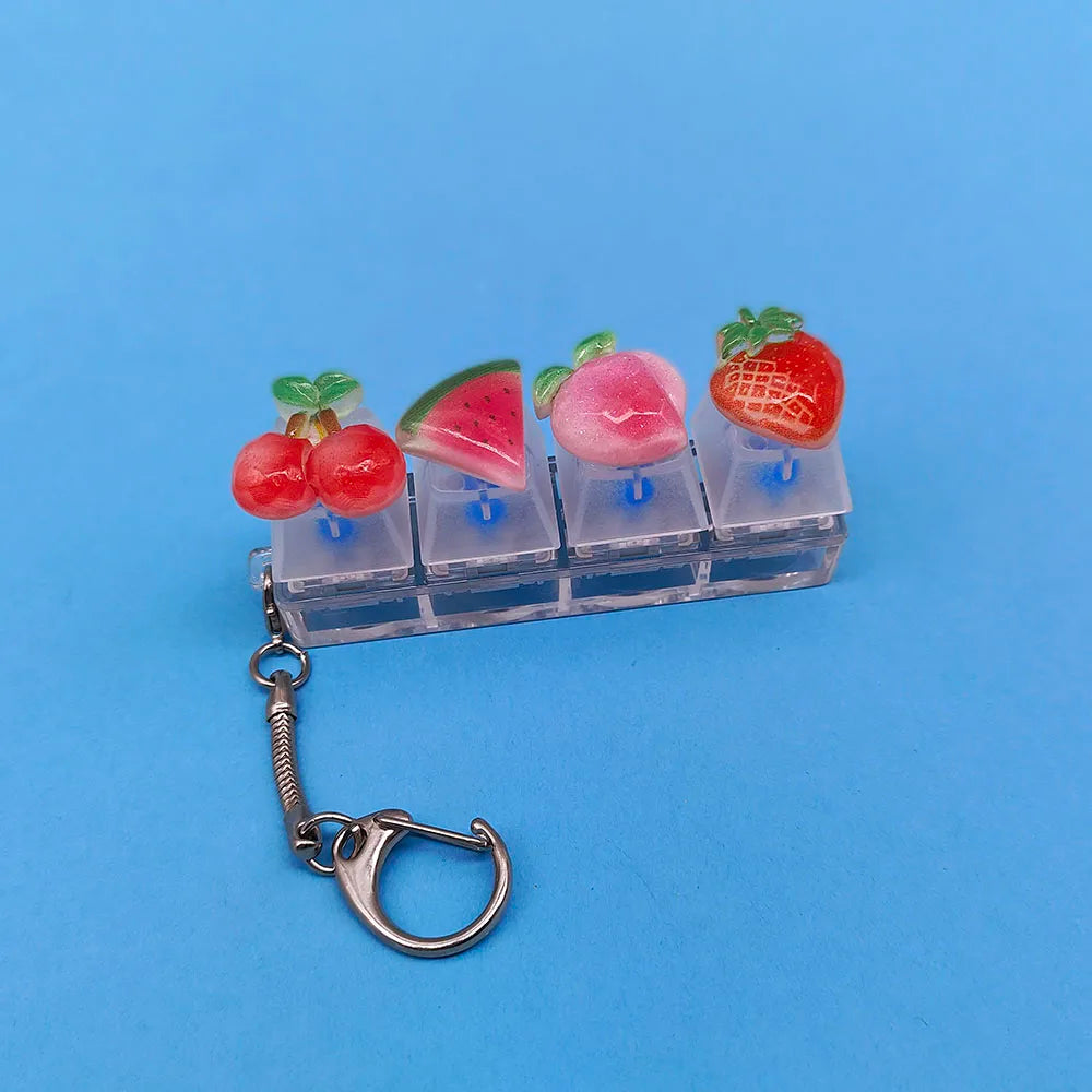 Fruit Keycap Keychain | Kawaii Stress Relief Pop Fidget Toy