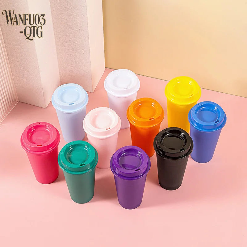 Durable Shatterproof Coffee Mug with Spill-Proof PP Lid | Travel Bottle