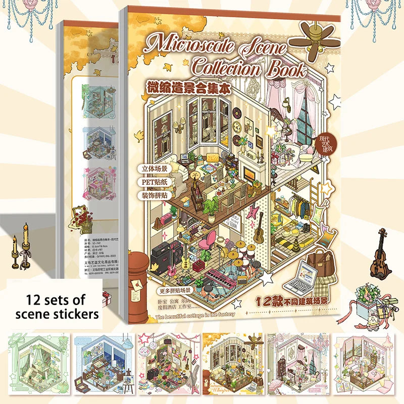 Mr. Paper Modern Art Architecture Sticker Book 29pcs | Miniature Room Design and DIY Journal Collage Kit
