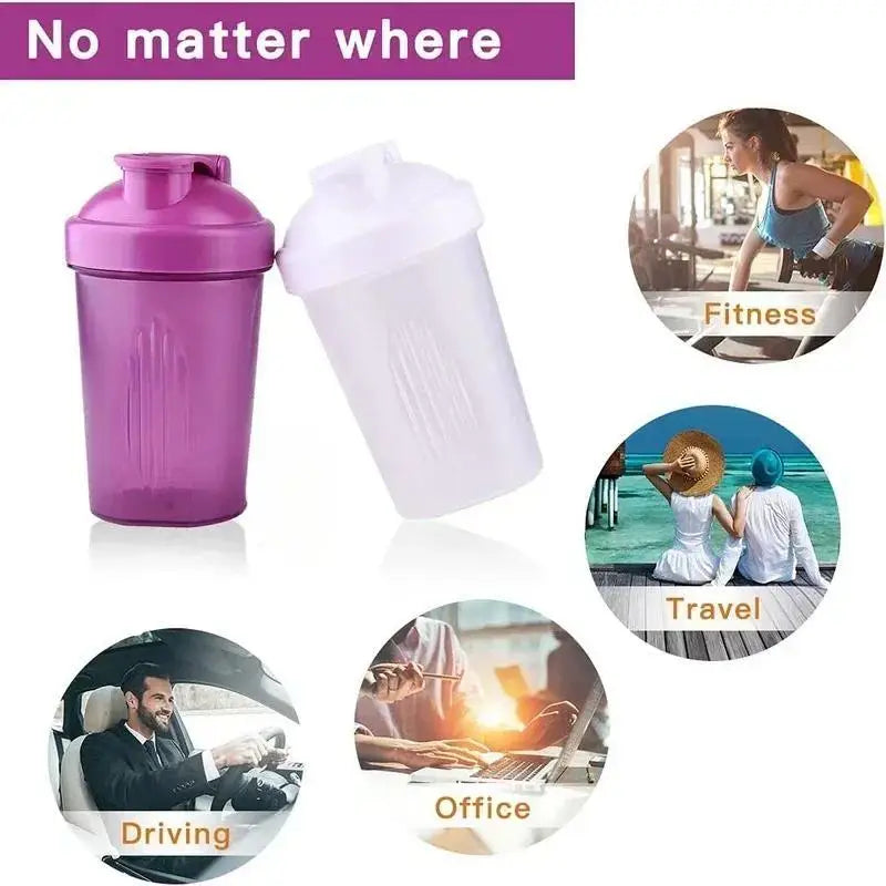 400ml Blender Shaker Bottle | BPA Free Protein Shake Mixer with Leakproof Lid