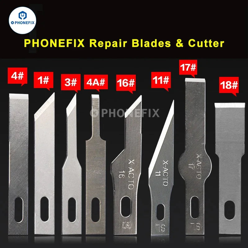 10pcs Precision Scalpel Knife Blades Set | Non-Slip Metal Engraving Craft Knives for Phone PCB DIY Repair