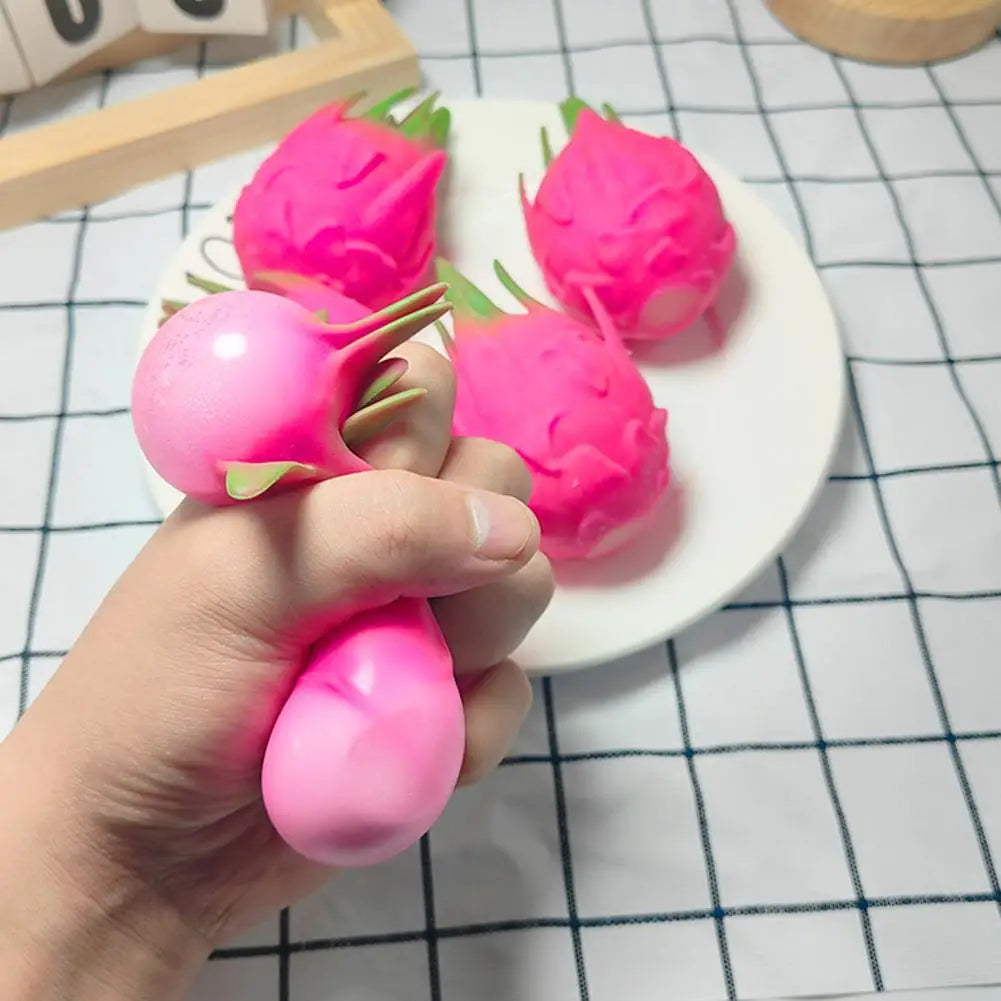 Dragon Fruit Squish Ball | Stress Relief Fidget Toy for Kids and Adults