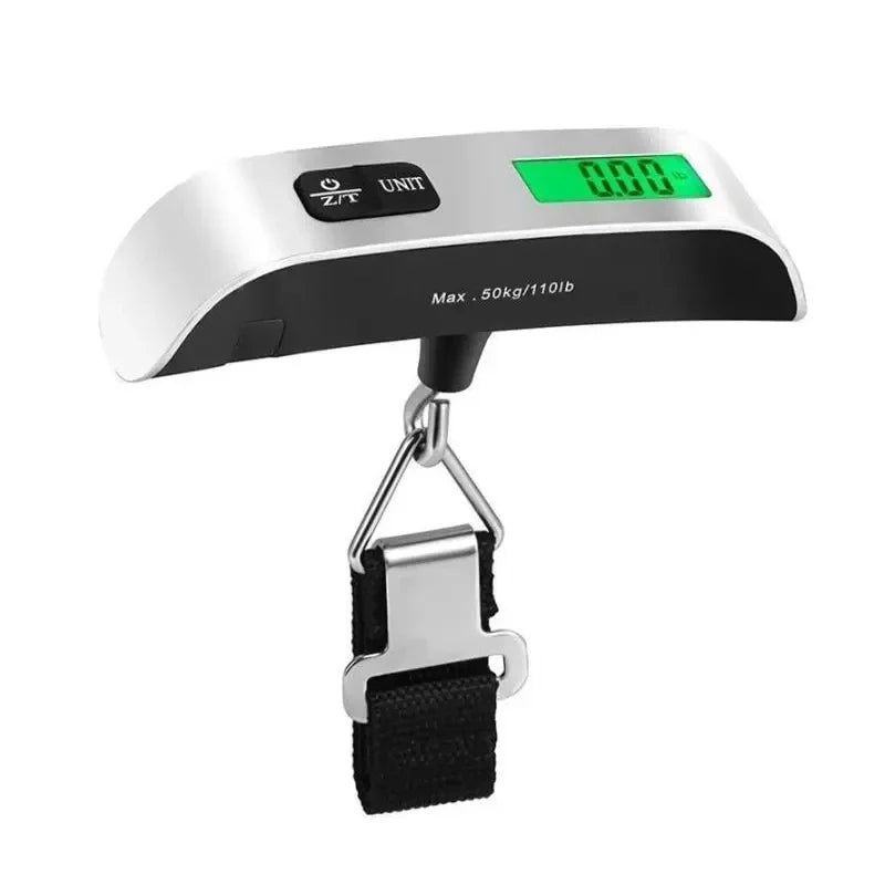 Portable Digital Luggage Scale | 110lb/50kg Travel Hanging Scale with LCD Display