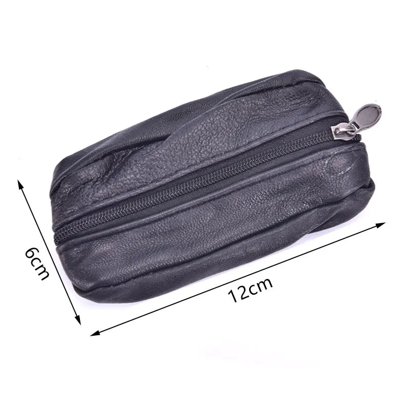 Mini Zipper Soft Purse | Unisex Small Wallet for Money and Pocket Change