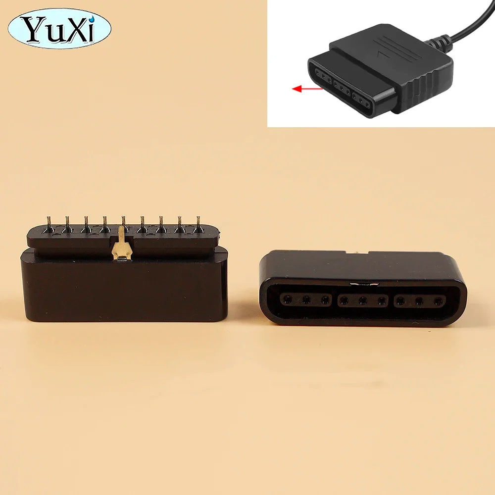 90 180 Degree Interface Female Socket 9 Pin Slot Connector | Replacement Part for PlayStation 2 Console