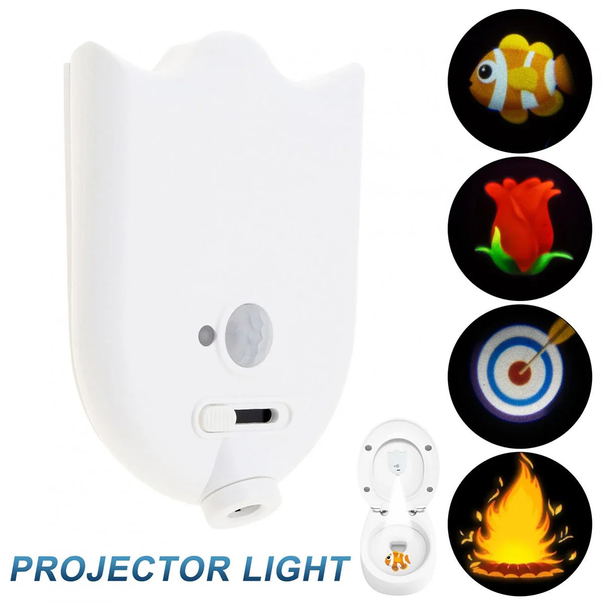 Motion Sensor Toilet Night Light | LED Projection Lamp with Auto Sensor