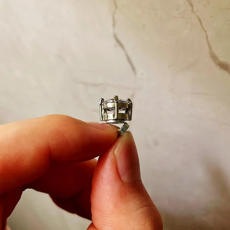 Magnetic Stud Earrings for Men and Women | Non Pierced Crystal Clip On Earrings