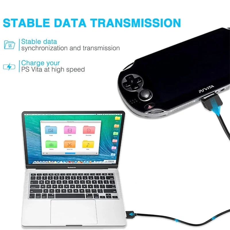USB Data and Power Charger Cable for PS Vita 1000 | 1.2M Long Cord