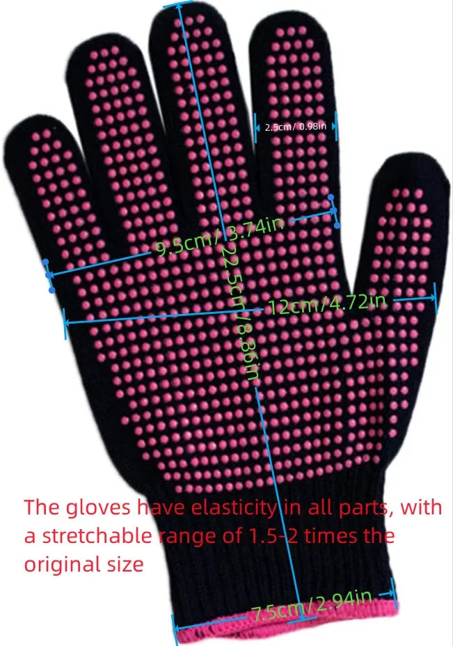 1 Pair Heat Resistant Oven Gloves | Cut Resistant Non Slip Silicone BBQ Gloves for Kitchen and Grill