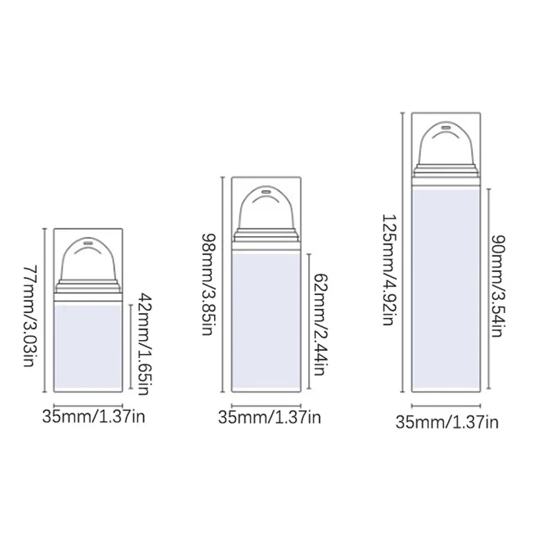 15/30/50ml Empty Airless Pump Bottles | Mini Lotion Vacuum Cosmetic Containers for Travel